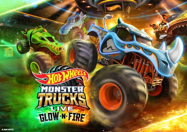 Hot Wheels Monster Trucks Live Glow-N-Fire 2026