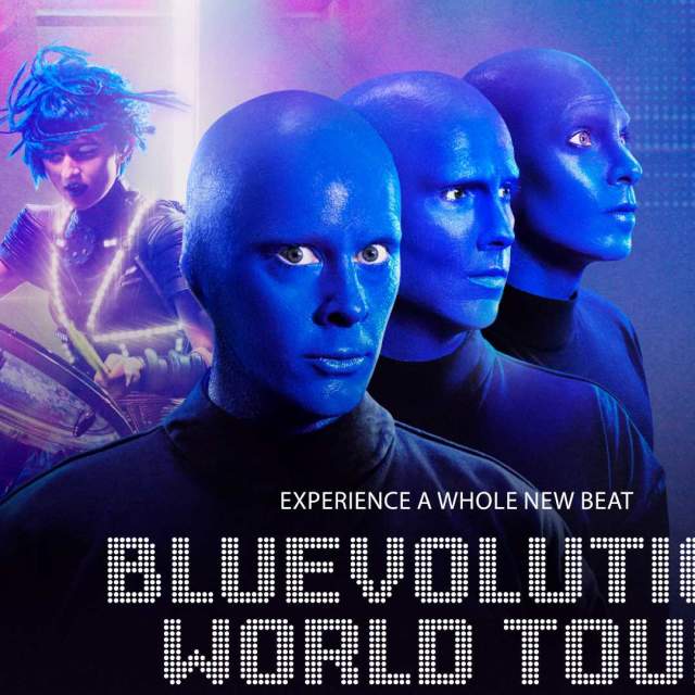 The Blue Man Group performing March 20-22, 2026 at The Buddy Holly Hall in Lubbock, TX