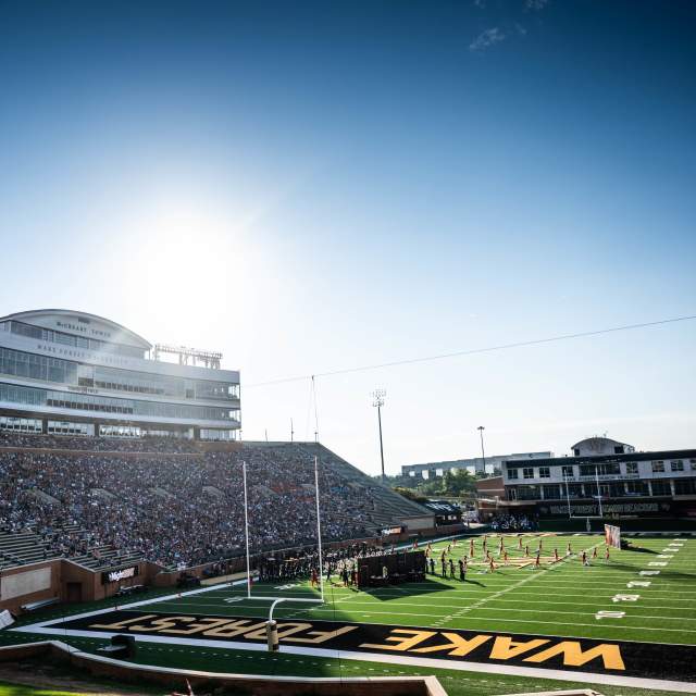 Wake Forest End Zone- Allegacy Stadium