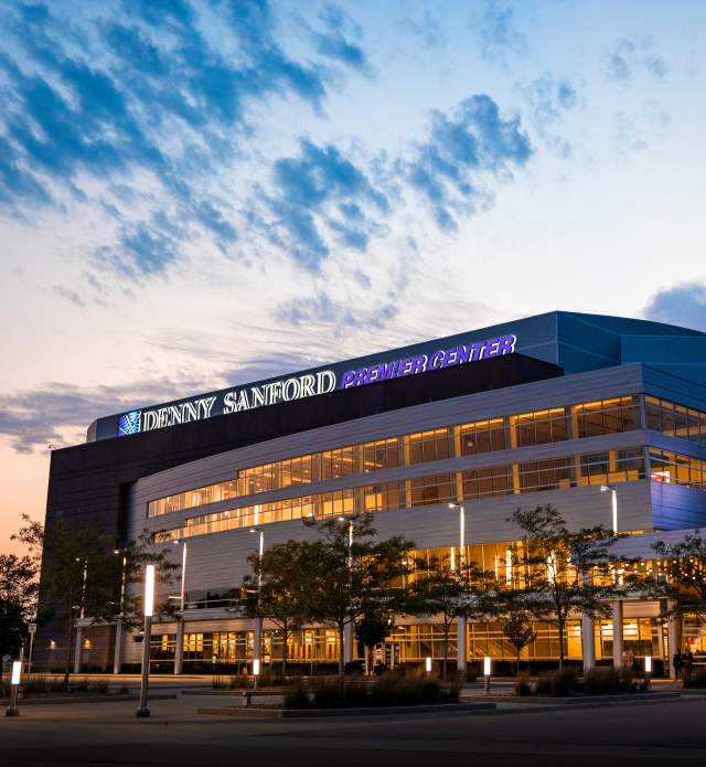 Exterior Front View of Denny Sanford Premier Center