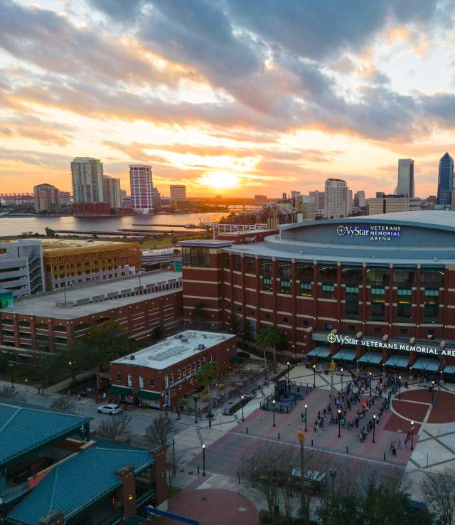 VyStar Veterans Memorial Arena exterior aerial