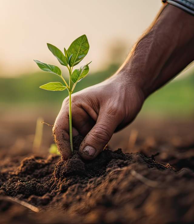 AdobeStock_627846395 - Farmer's Hands Planting Seedling
