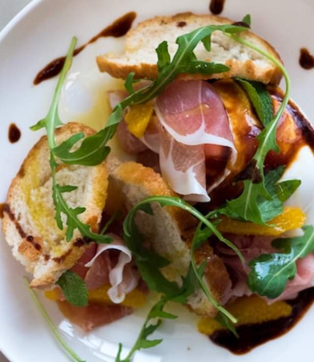 Bread and Prosciutto Appetizer