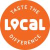Taste the local difference orange and white logo