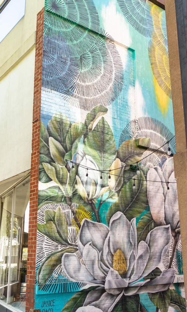Magnolia Mural at Behind the Glass