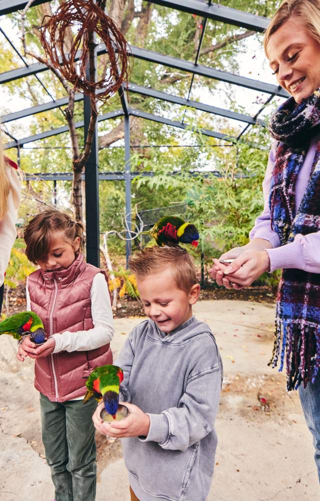 Family at Tracy Aviary