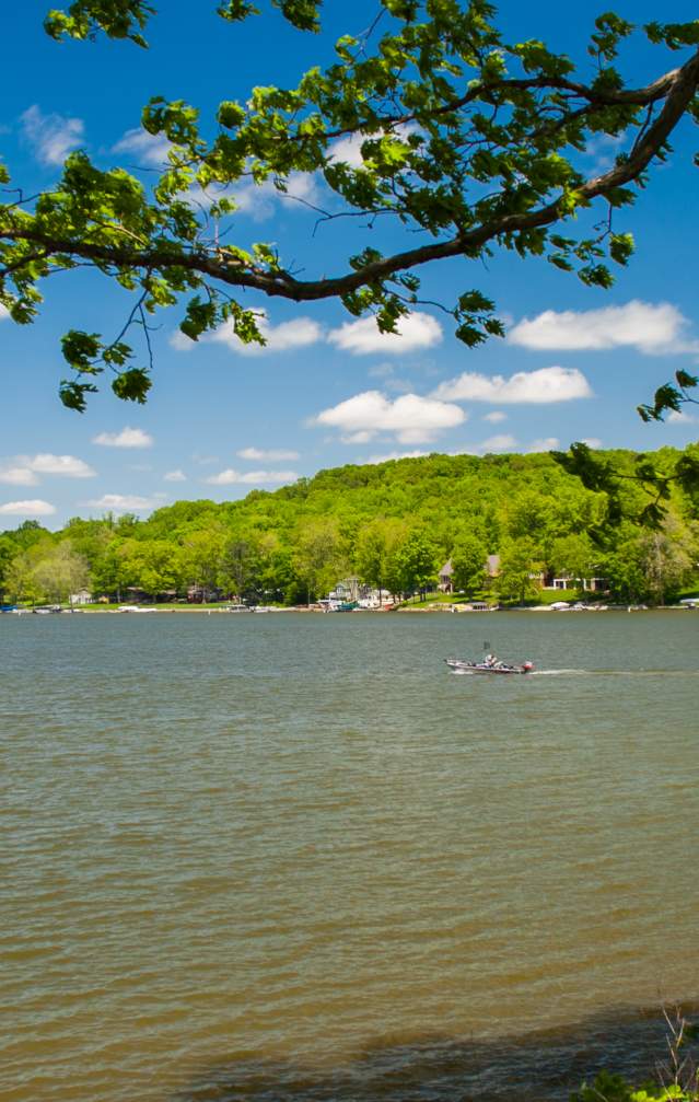 A fishing boat on Lake Lemon