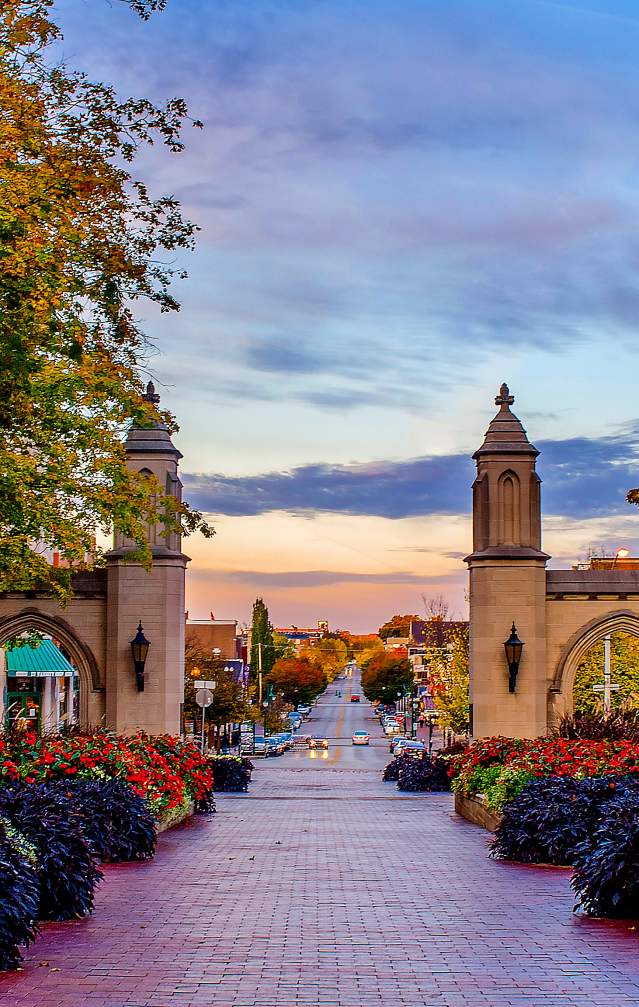 View of the Sample Gates at the Indiana University in Bloomington, IN