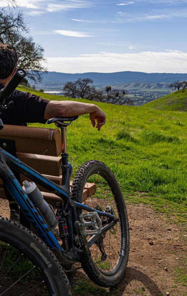 Mountain Biker Resting