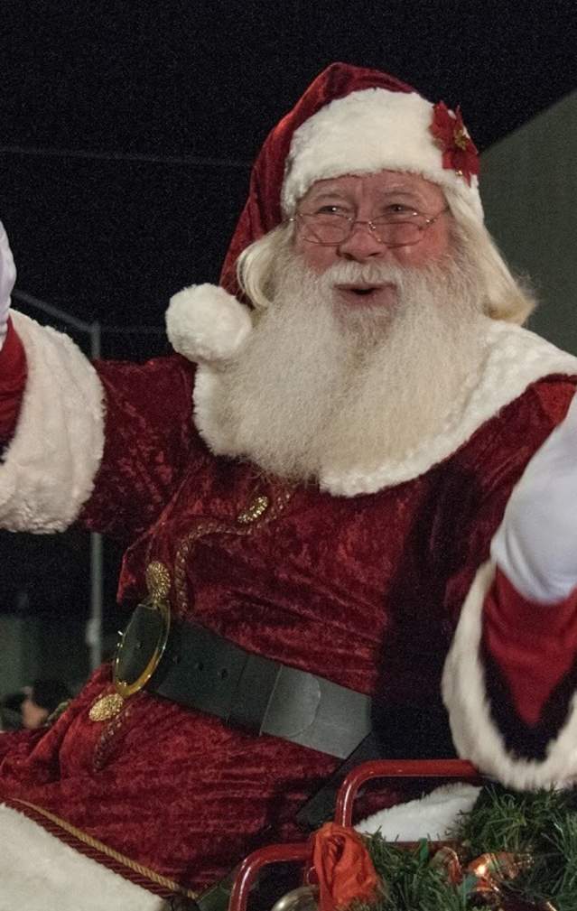 Santa on his sleigh