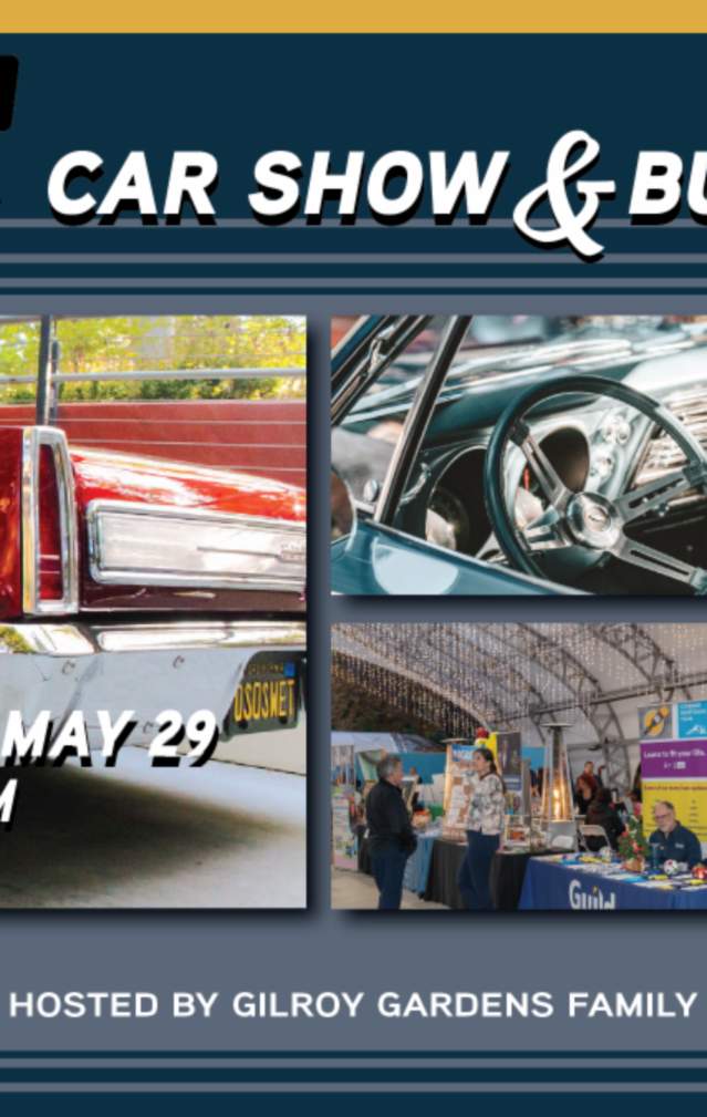 25th Annual Garlic City Car Show & Business Expo, Thursday, May 29, 2025, 5:30-8 PM at Gilroy Gardens Family Theme Park