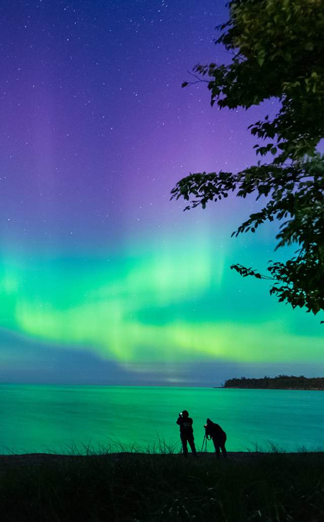Northern lights in the Upper Peninsula of Michigan