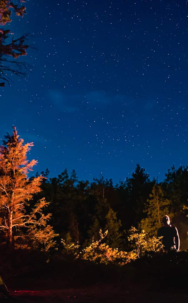 Camping under the stars in the Upper Peninsula of Michigan