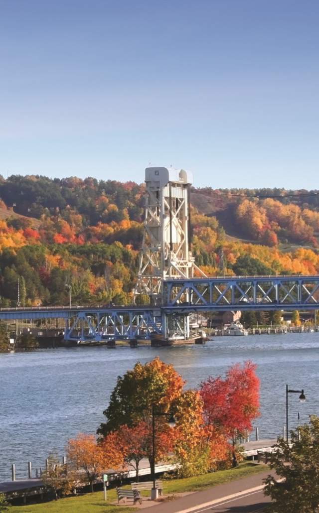 Houghton and Hancock Michigan in the Upper Peninsula