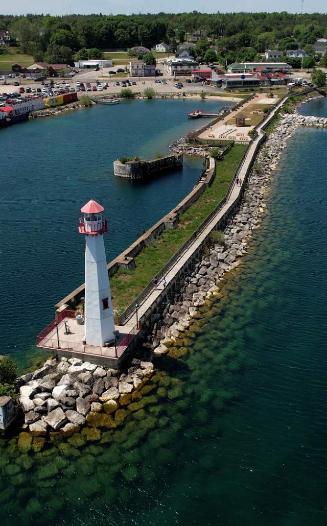 Lighthouse and Marina, St. Ignace