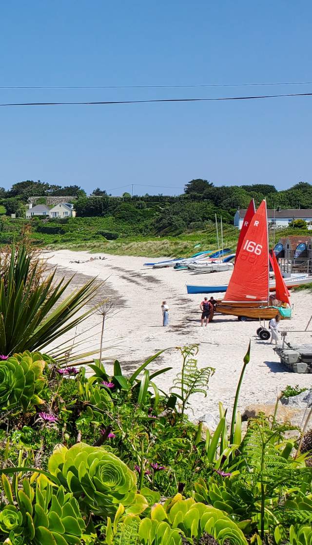 A view of Porthmellon Beach
