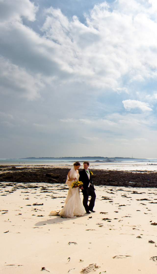 Wedding couple on St. Martin's
