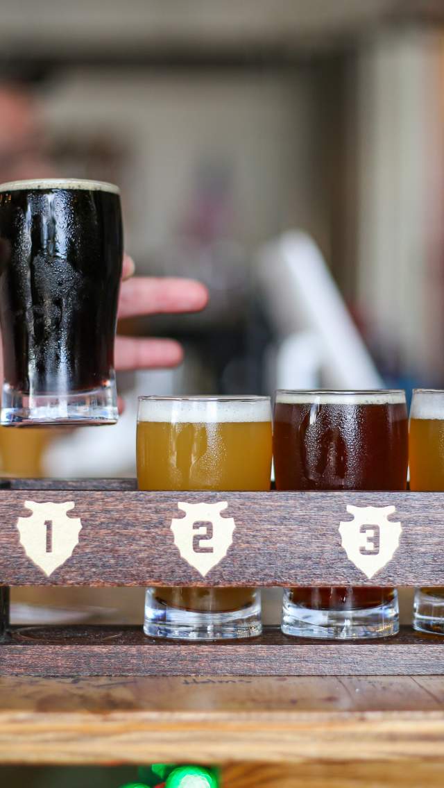 A flight of beers at Chafunkta Brewing Co. in Mandeville