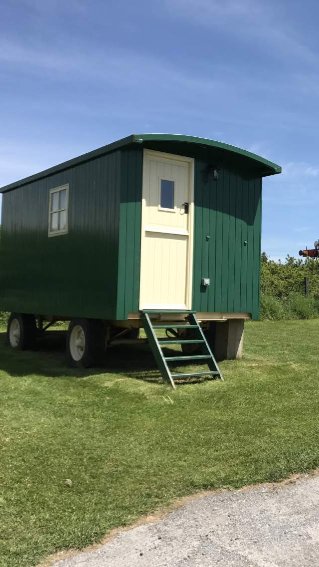 Shepherd's Hut at Woodyhyde Campsite in Swanage, Dorset