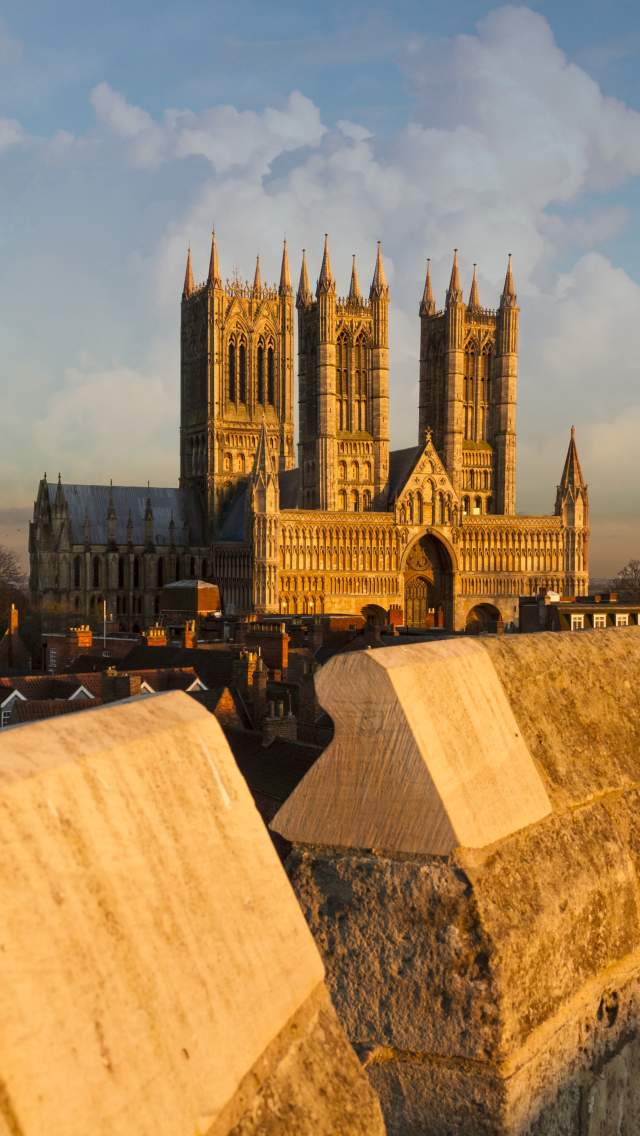 View of Lincoln Cathedral from Lincoln Castle walls