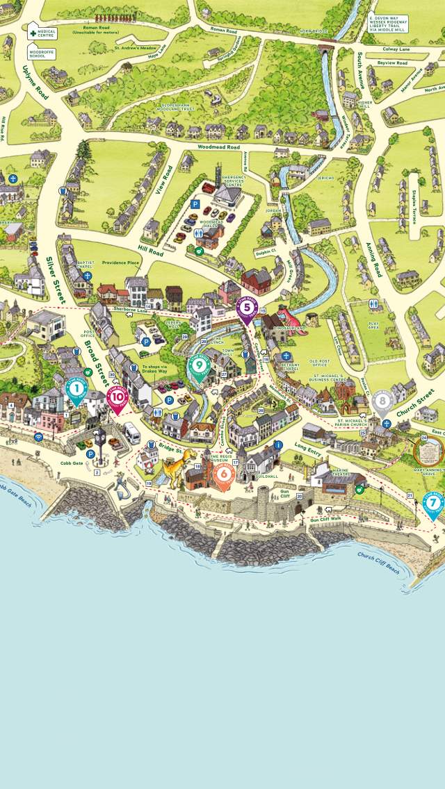 Lyme Regis Discover Trail Map