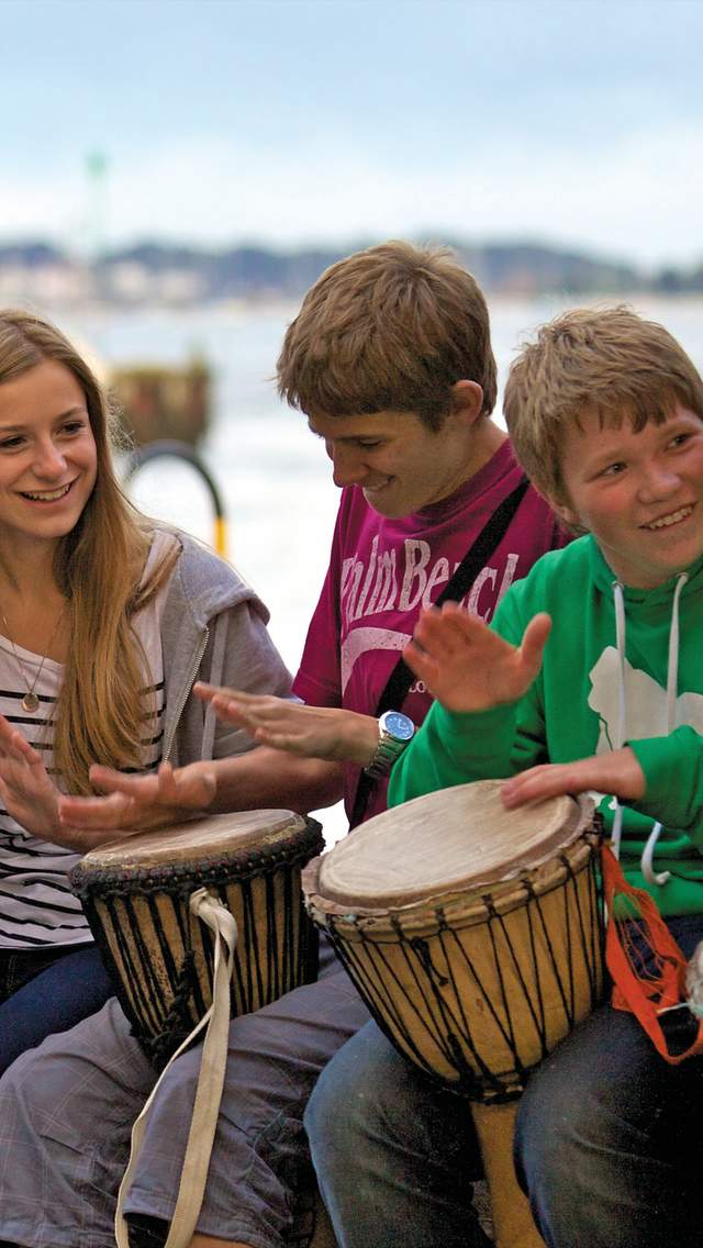 Music event on Poole Quay, Dorset