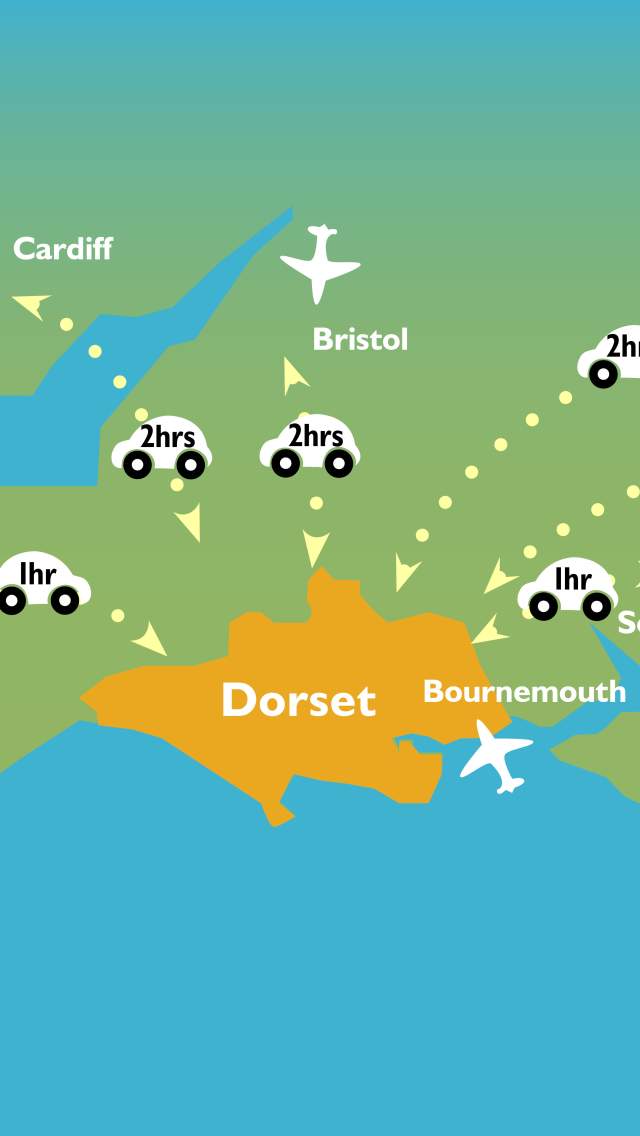 Map of airports in southern England