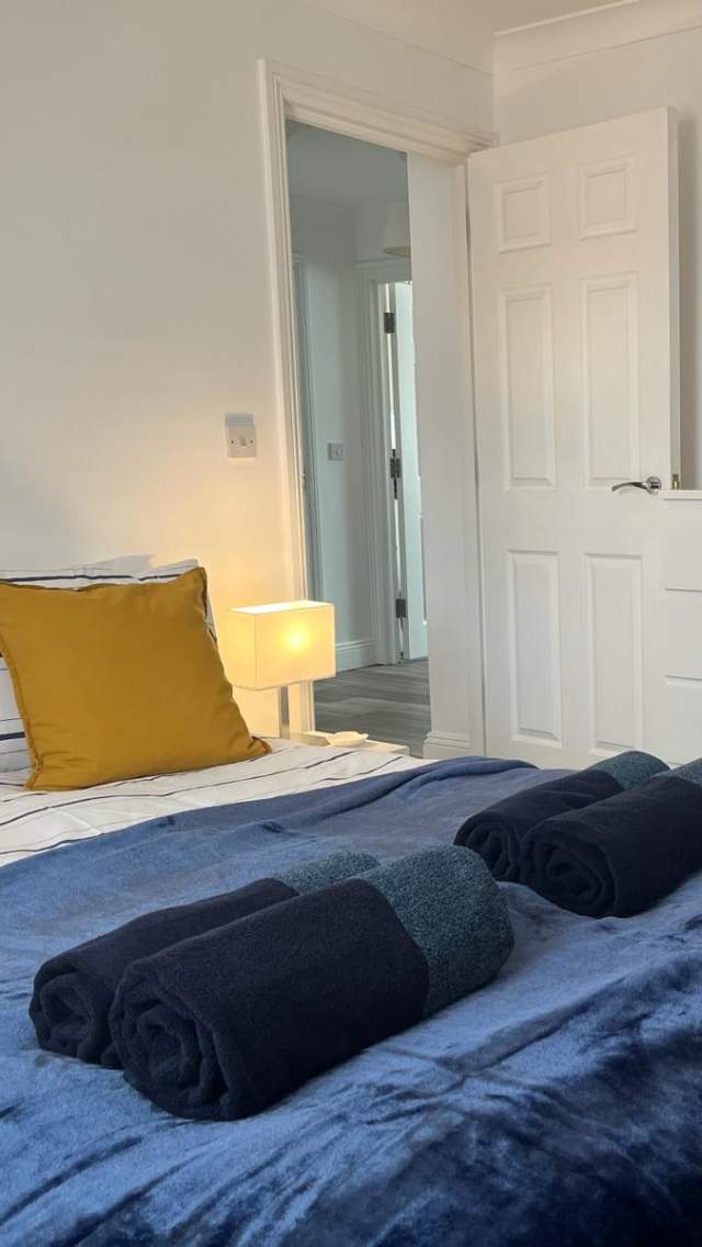 Double bedroom at Swanage Holiday Apartments, Flat 8 East Court
