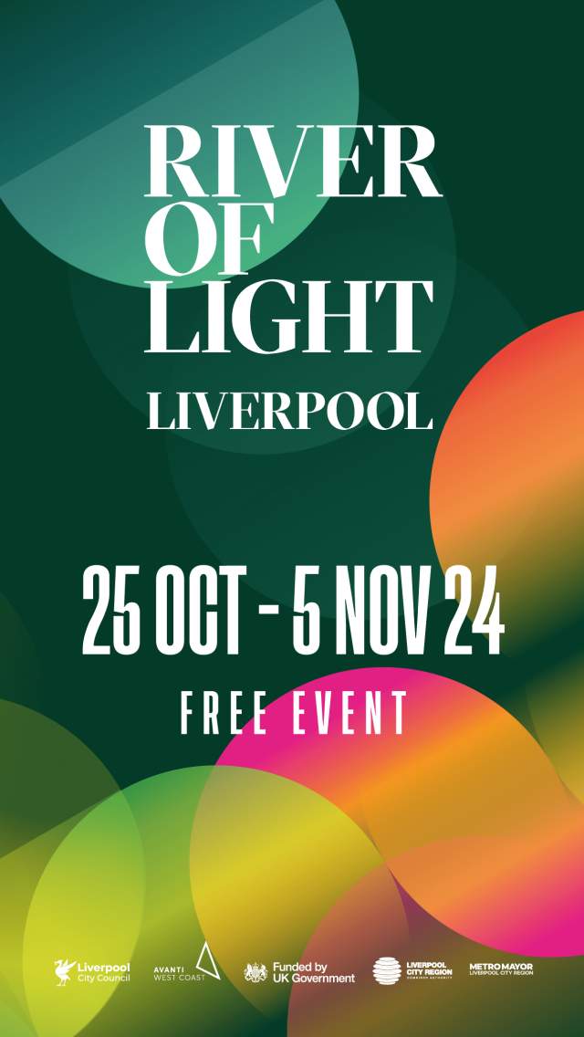 River of Light Liverpool 2025 Waterfront light trail in Liverpool