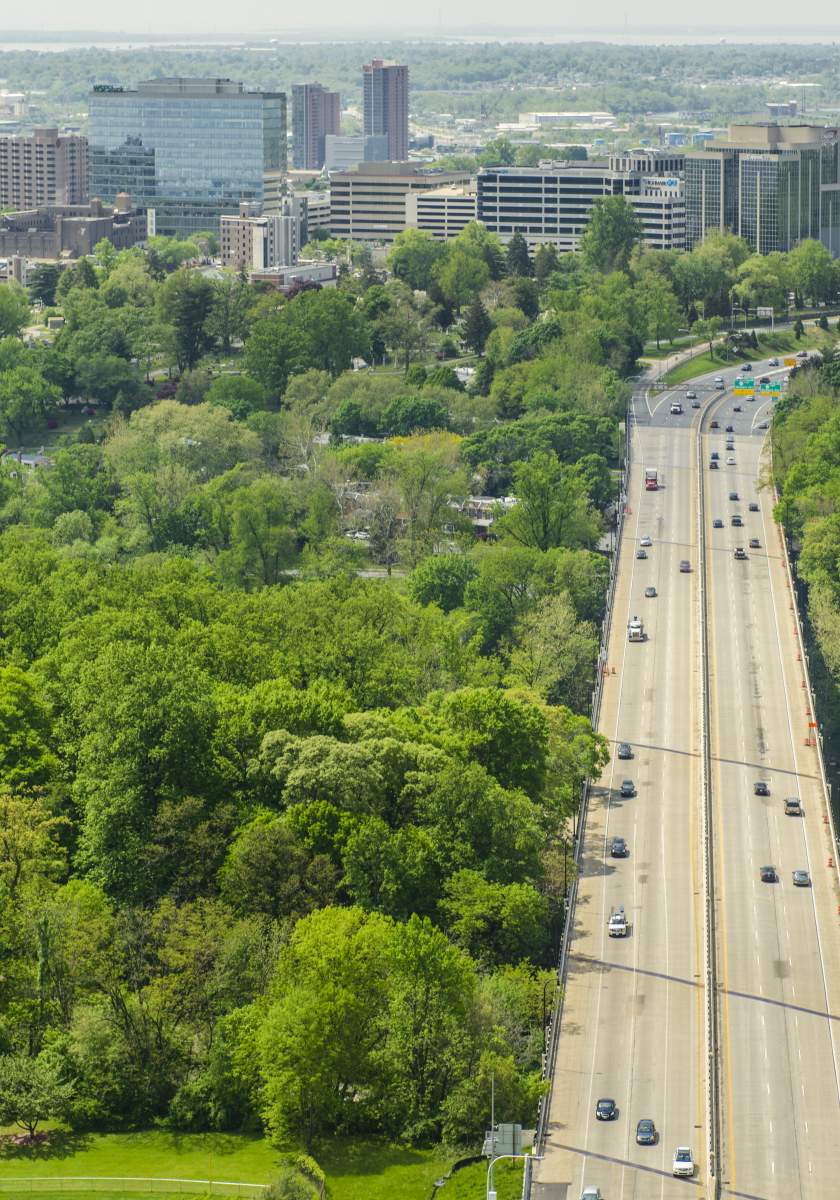 Interstate 95 in Wilmington, Delaware at Riverfront Wilmington
