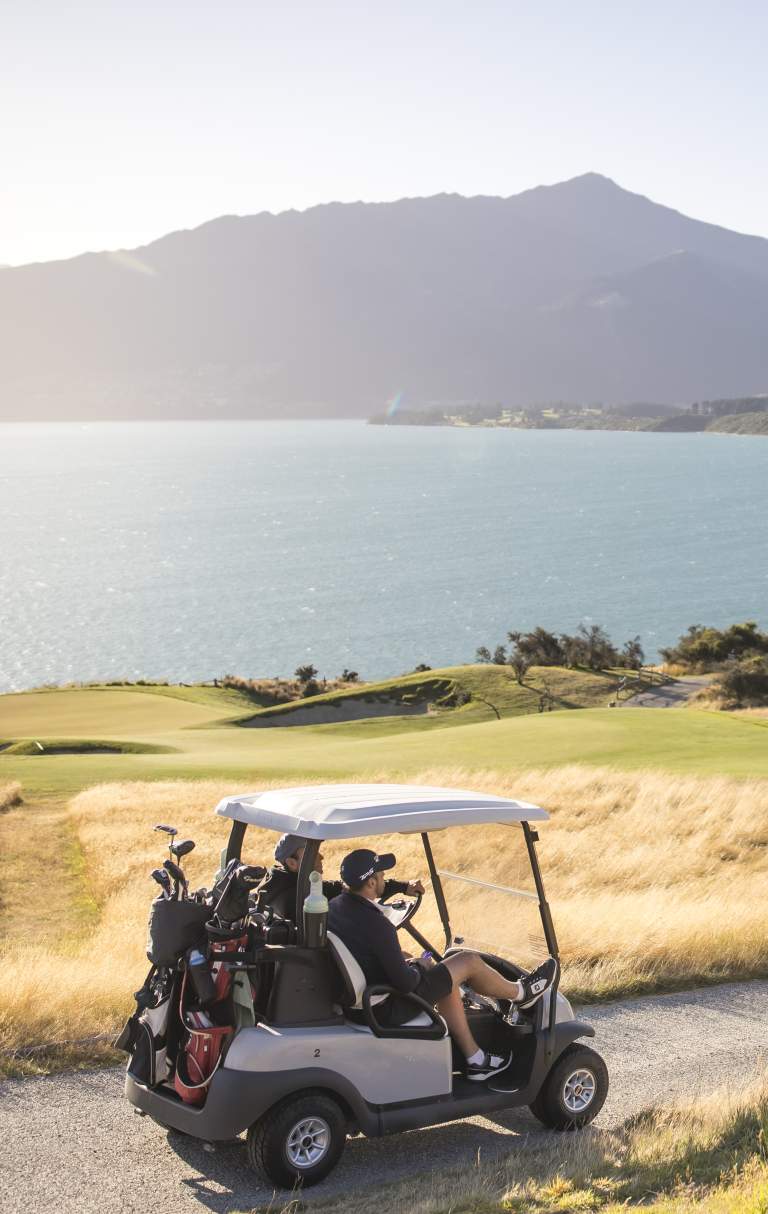 Golf Carts at Jack's Point along the lakeside
