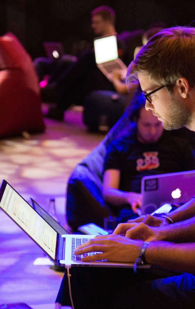 Person on a laptop