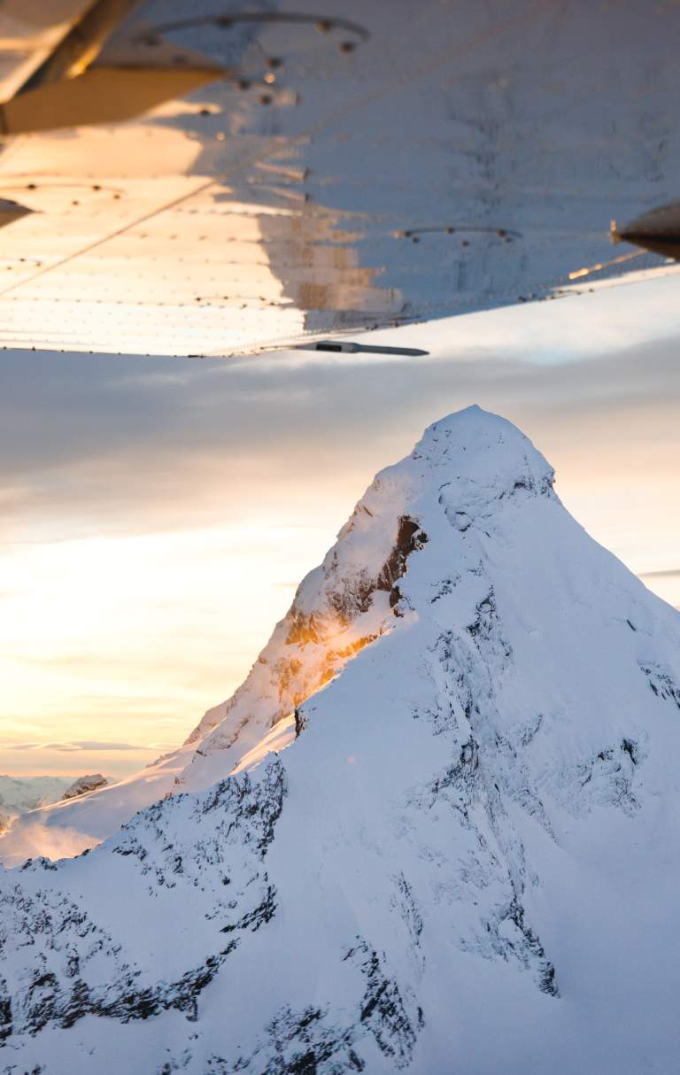 Sunrise flight with Glenorchy Air scenic fixed wing plane