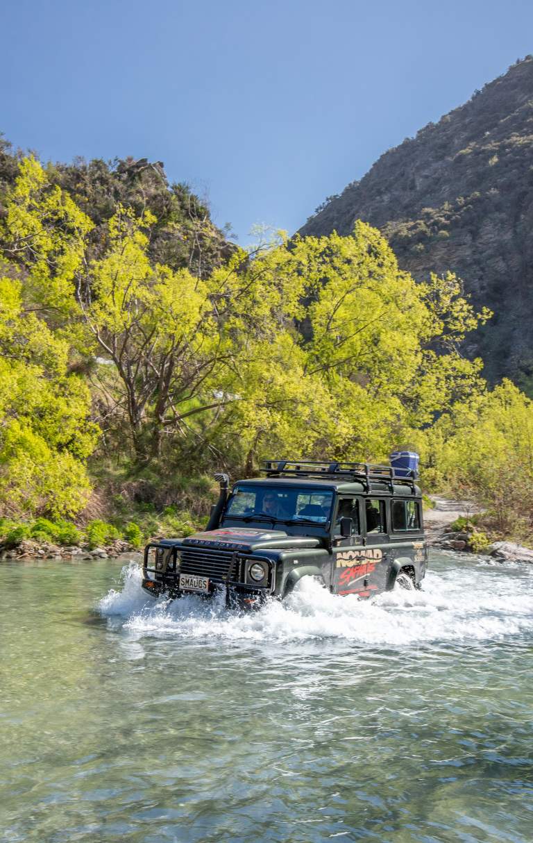 Nomad Safaris 4WD adventure river crossing