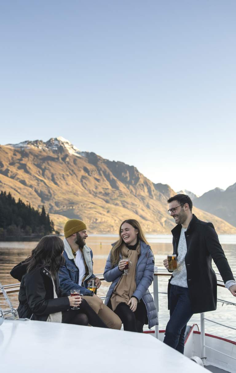 Winter evening at Perkys Floating Bar with friends