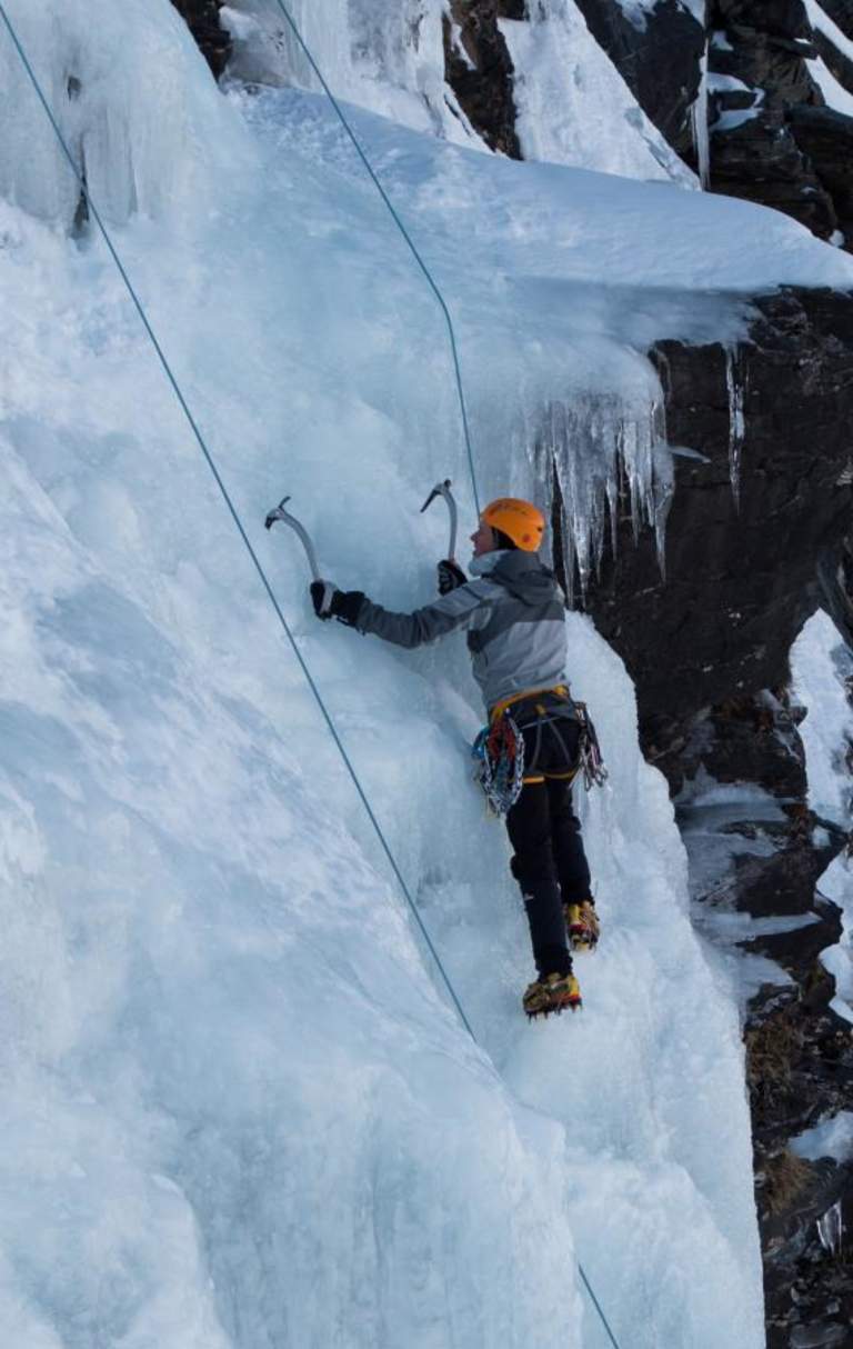 Ice Climbing on Wye Creek