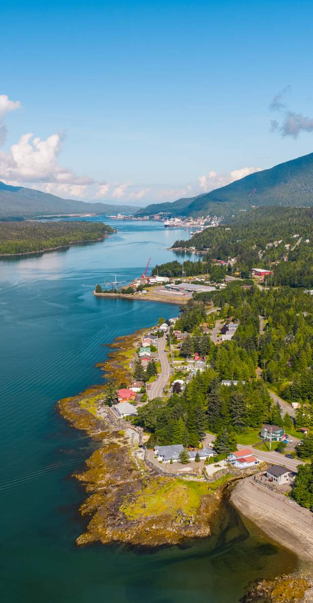 Tongass Narrows & Rotary Beach Aerial 2025