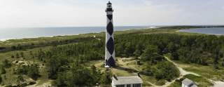 Cape Lookout - Aerial with House