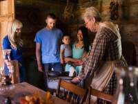 family on a tour of a historic homeplace