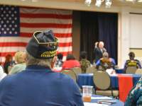 veterans listening to a speaker