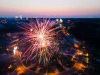 fireworks over the city