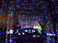 driving through a Christmas Light Display