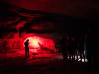 group touring inside a cave