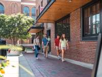 Family at Strawberry Alley Restaurant in downtown Clarksville