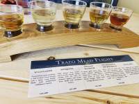 a flight of sample meads