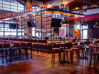 Wide view of interior and bar of Old Glory Distilling Co.