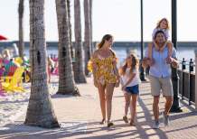 Family of four at TT's Tiki Bar in Punta Gorda/Englewood Beach