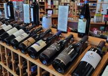 Display of wine at Punta Gorda Chocolate & Wine