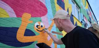 Aardman Morph Street Art Mural - Upfest and Cabot Circus
