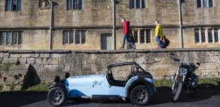 Two boys on a wall in Chipping Campden